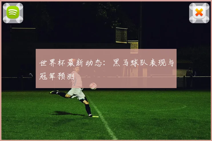 世界杯最新动态:黑马球队表现与冠军预测
